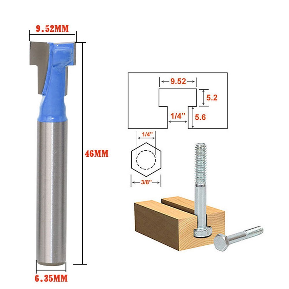 Power Tools Woodworking - A11I 1/4 pouces tige t-slot coupe