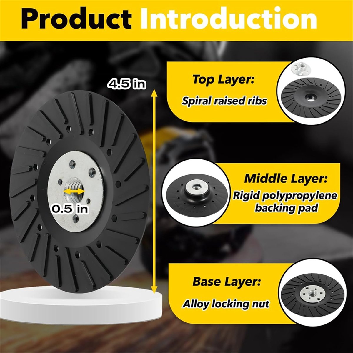 Angle Grinder 4.5 - Y1044A J~(Lot de 2) Plateau de