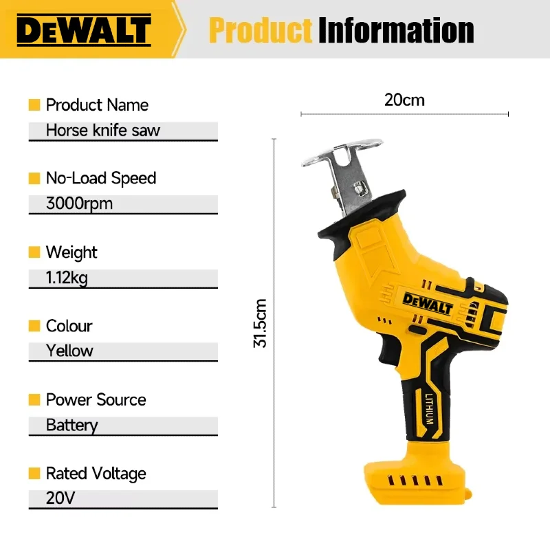 Scie sauteuse sans balais Dewa - Reciprocating Saw Cordless avis et prix