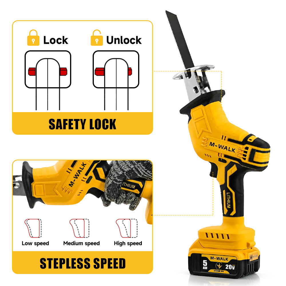 Scie sauteuse sans fil à vites - Reciprocating Saw Cordless avis et prix